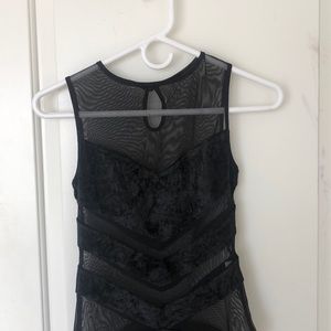 Urban outfitters black velvet body suit